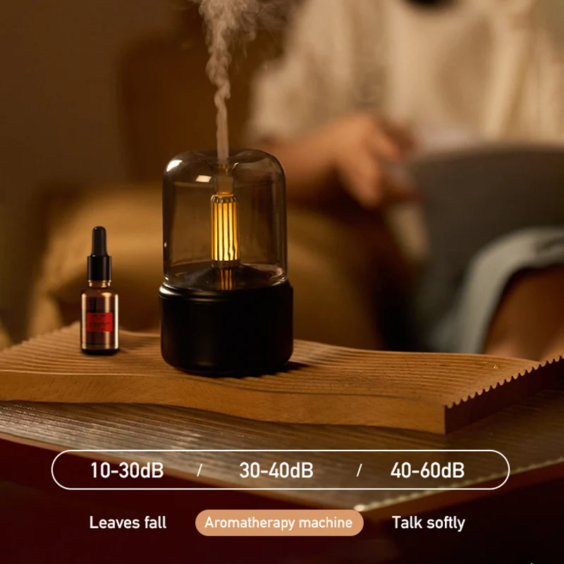 120 ml Luftbefeuchter Kerzenlicht Nachtlicht Duft Diffusor Hause Ätherisches Öl Nebel Sprayer Luftreiniger Aroma humidificador
