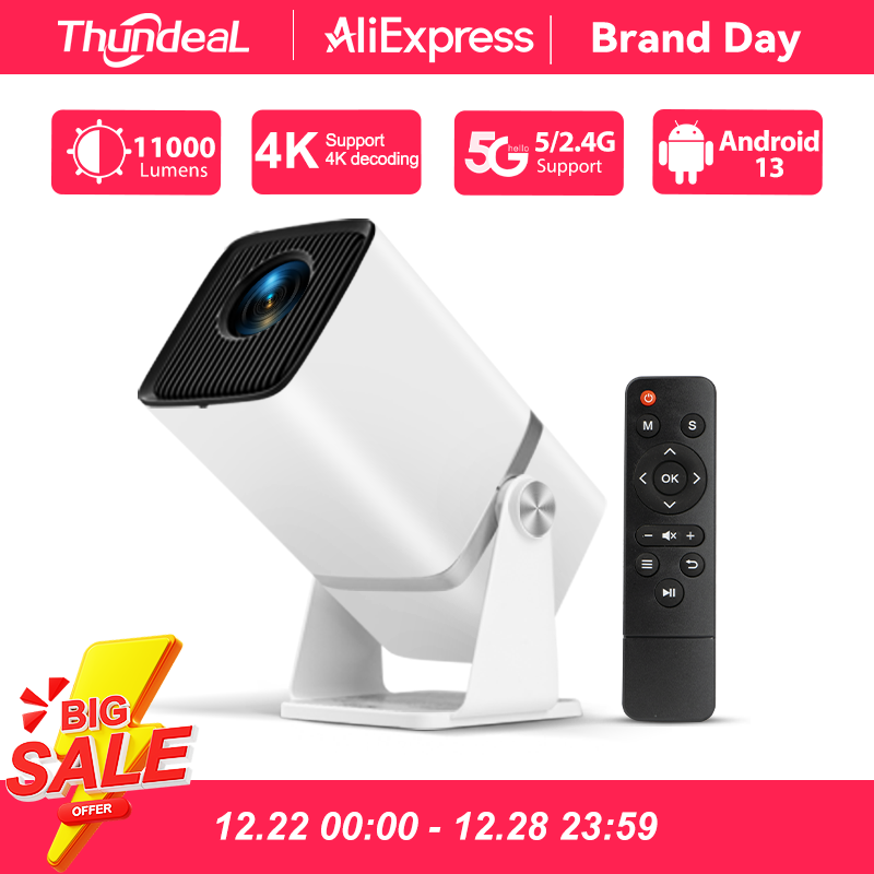 ThundeaL 4K Full HD проектор FHD TD80W Android WiFi 3D домашний кинотеатр TD80 mini портативный проектор луча видео для встреч кино PK HY320 HY320W HY300 HY300W проектор