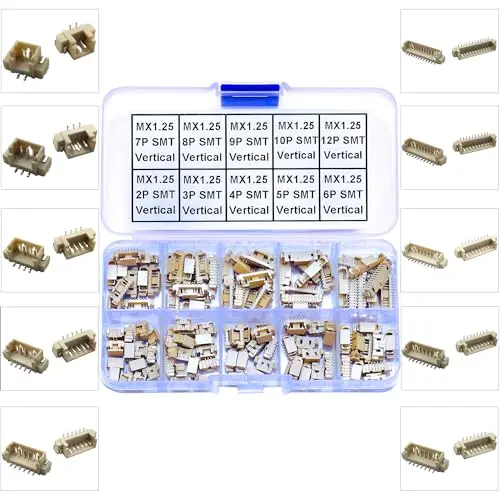 PicoBlade 1,25 мм SMT Header MX1.25 2/3/4/5/6/7/8/9/10/12P SMT Header с отверстием верхнего типа вертикальный разъем (стандартная)