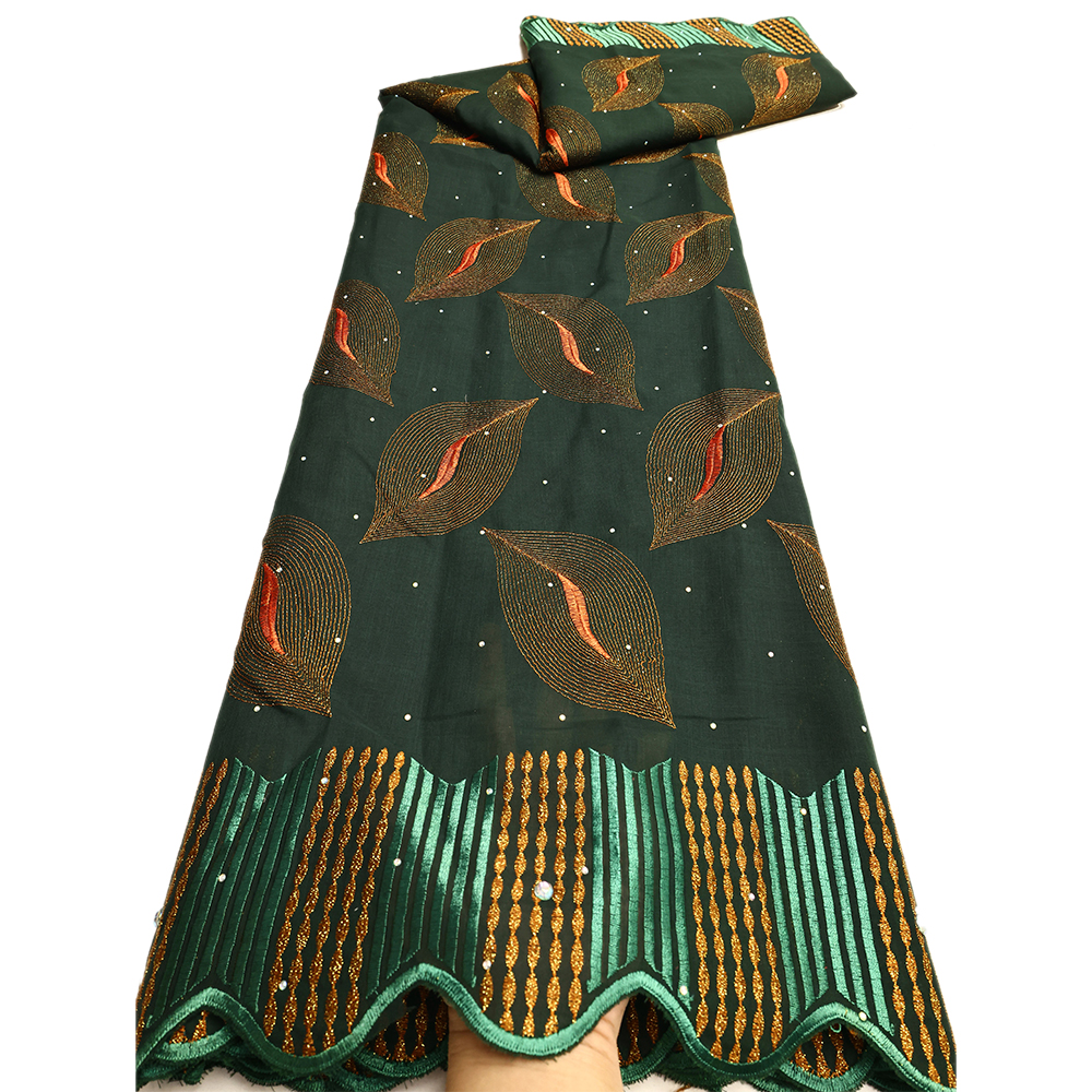 ナイジェリア綿ボイルレース生地石 2025 アフリカスイスボイルレース生地縫製女性の結婚式のパーティードレス