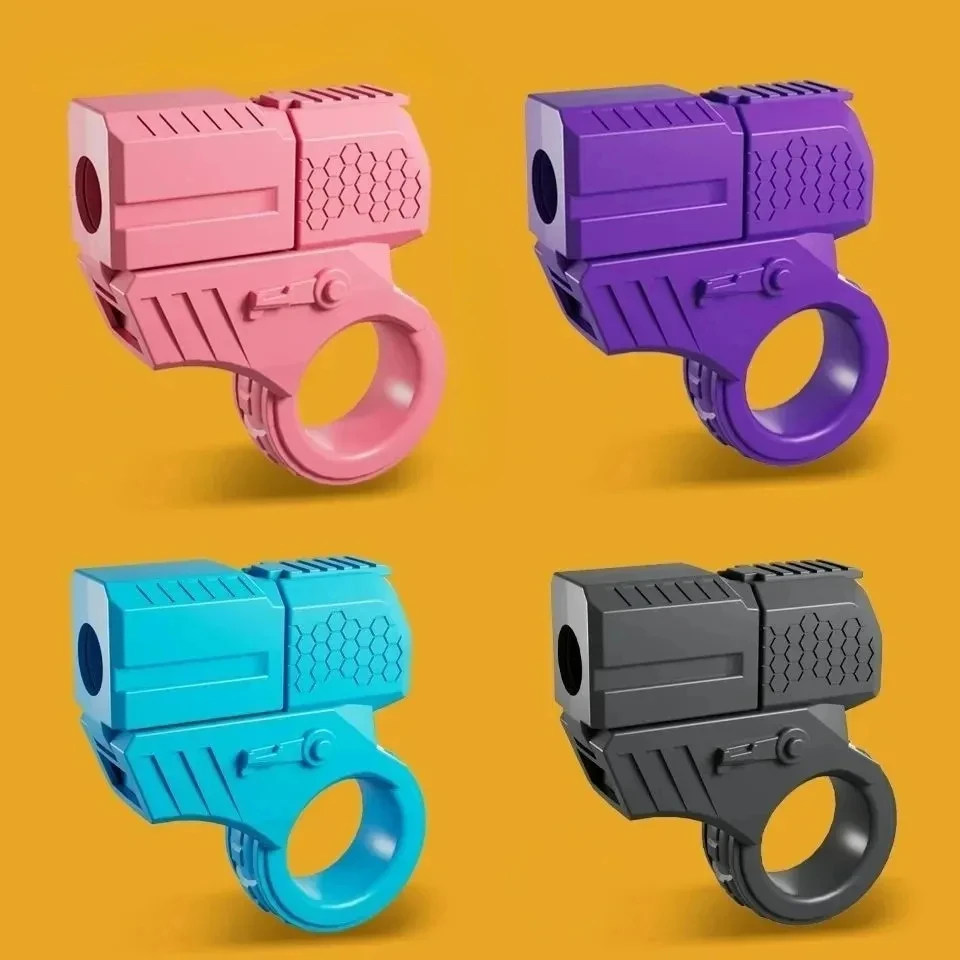 Nowa obudowa mini pistoletu wysuwanego może uruchomienie dekompresji EDC palec serdeczny pistolet Fidget Spinner grzechotka lęk Stress Relief pistolety zabawkowe