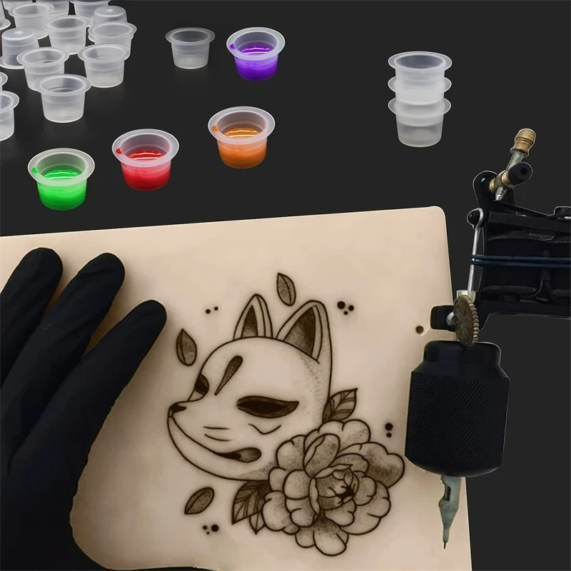 100 stuks meerdere maten wegwerp tattoo-inktbeker permanente make-up kleurpigmentbeker container tattoo-accessoire voor tattoo-artiesten