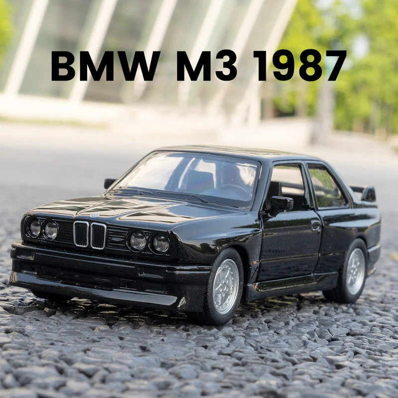 1:36 BMW M3 E30 1987 Porsche 911 Turbo Audi Quattro BMW M4 coche de juguete de Metal fundido a presión y vehículos de juguete modelo de coche para niños