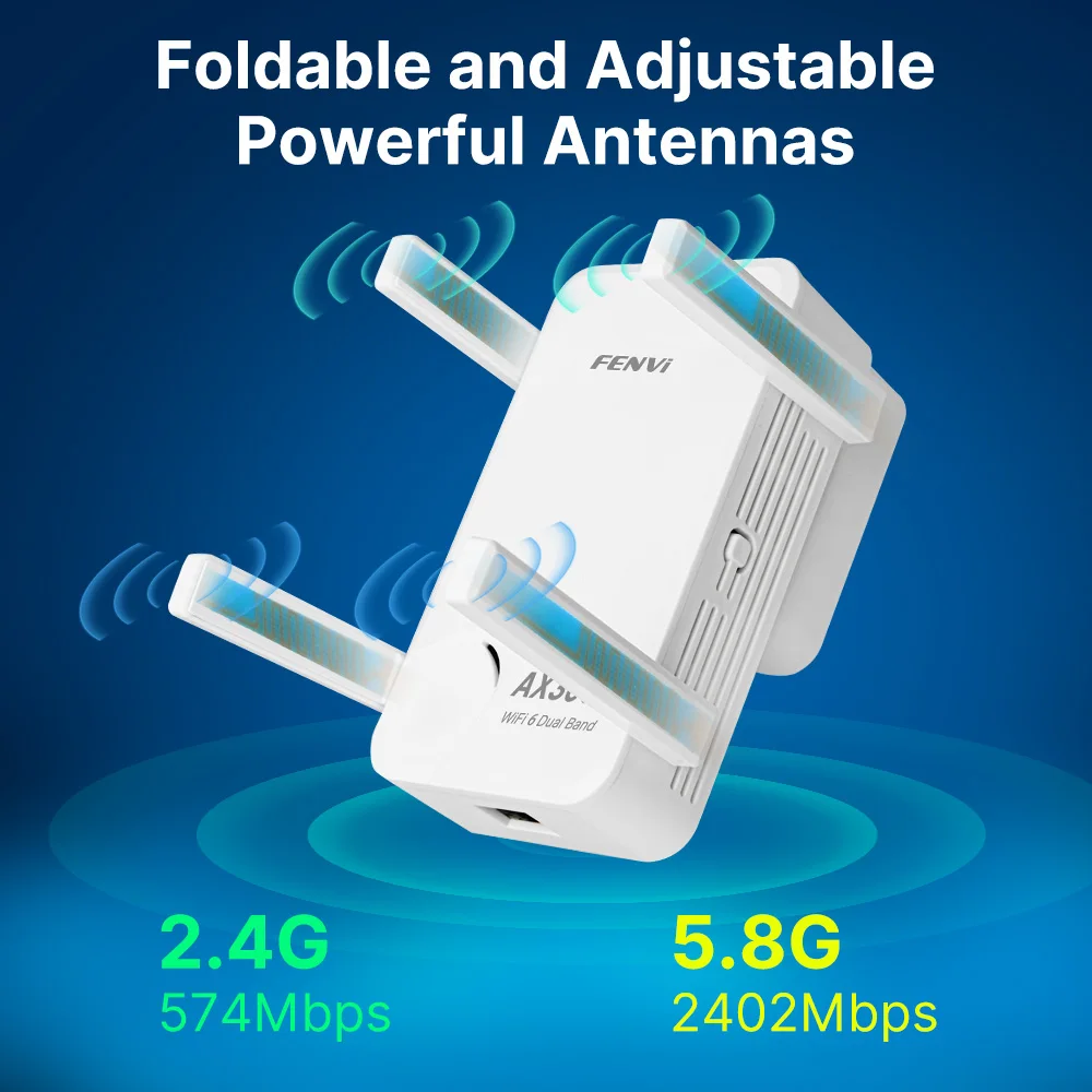 AX3000 WiFi 6 Repeater Roteador Wi-Fi 6 Signalverstärker 5G 2,4G 802.11ac Gigabit Long Range WiFi Extender Verstärker WPS Einfaches Set