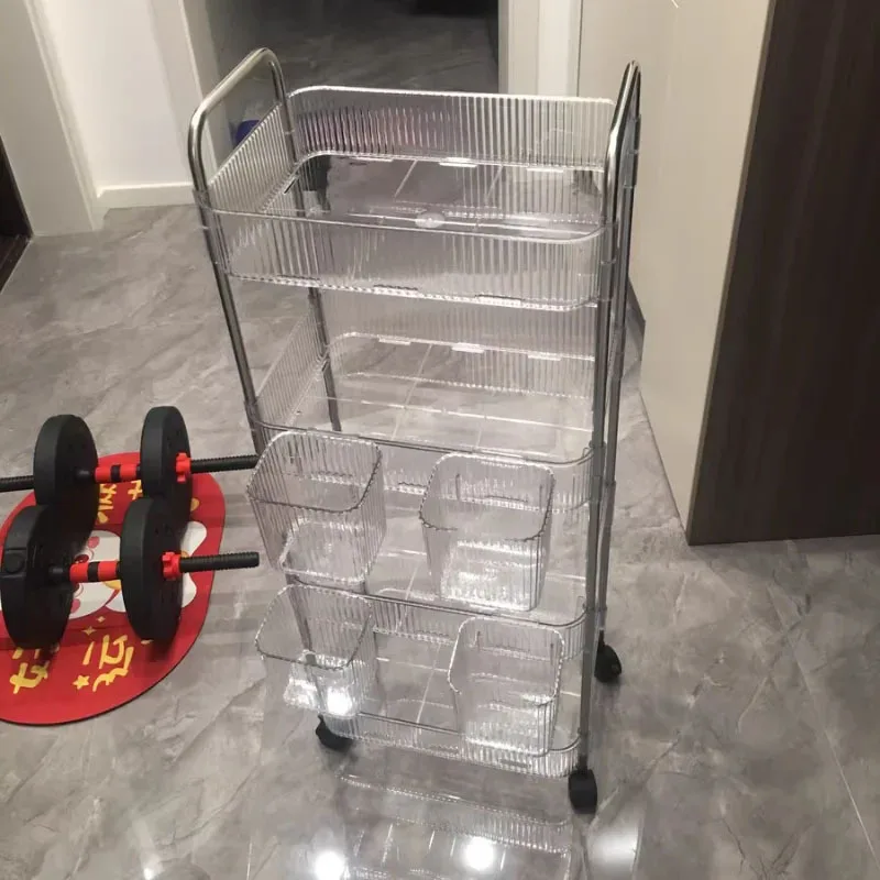 Carrelli da salone in acrilico nordico carrello portautensili speciale per salone di bellezza carrello ausiliario per la casa con ruote mobili da salone