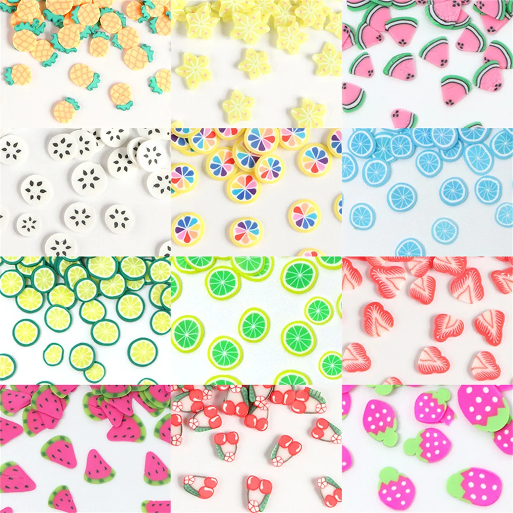 1000 ชิ้น Polymer Clay เรซิ่นผลไม้ Slice สําหรับอีพ็อกซี่ซิลิโคนแม่พิมพ์ DIY เครื่องประดับหัตถกรรมโทรศัพท์มือถืออุปกรณ์ตกแต่งอุปกรณ์