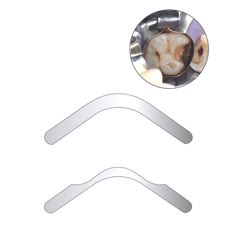 20Pcs Dental Matrix Bands Tofflemire Stecken Zahnfleisch Wand Lift Große Krümmung Schnitt Konturierte Matrizen Matrix Zahnmedizin Werkzeug