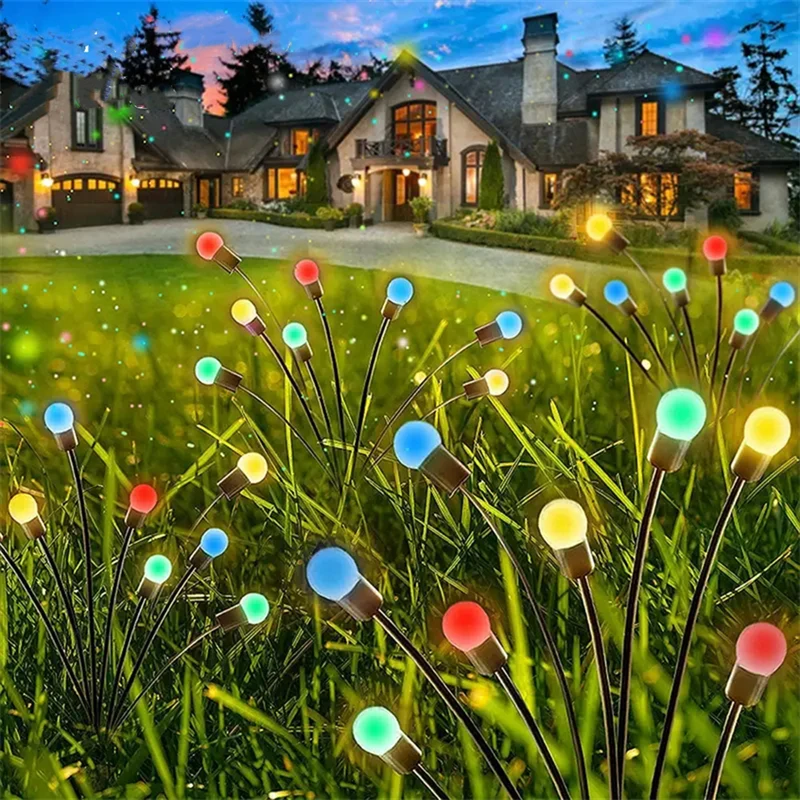 6/8/10L Solar Firefly Lights Wodoodporna dekoracja ogrodu na zewnątrz Światła krajobrazowe Światła trawnika Nadaje się do świątecznej dekoracji