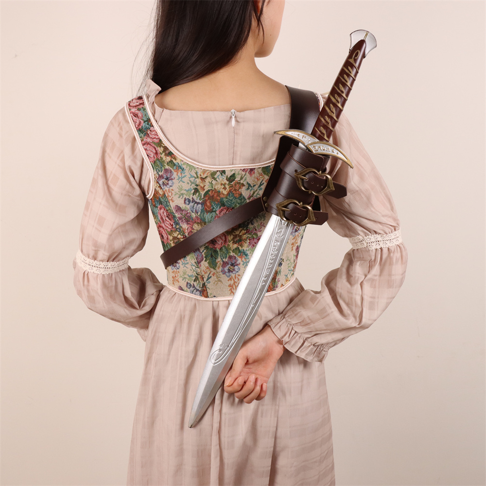 Mittelalter liche Schwert Schulter Doppel rücken Scheide Scheide Frosch halter Pu Leder Rapier Schnalle Riemen Holster Wikinger Ritter Cosplay