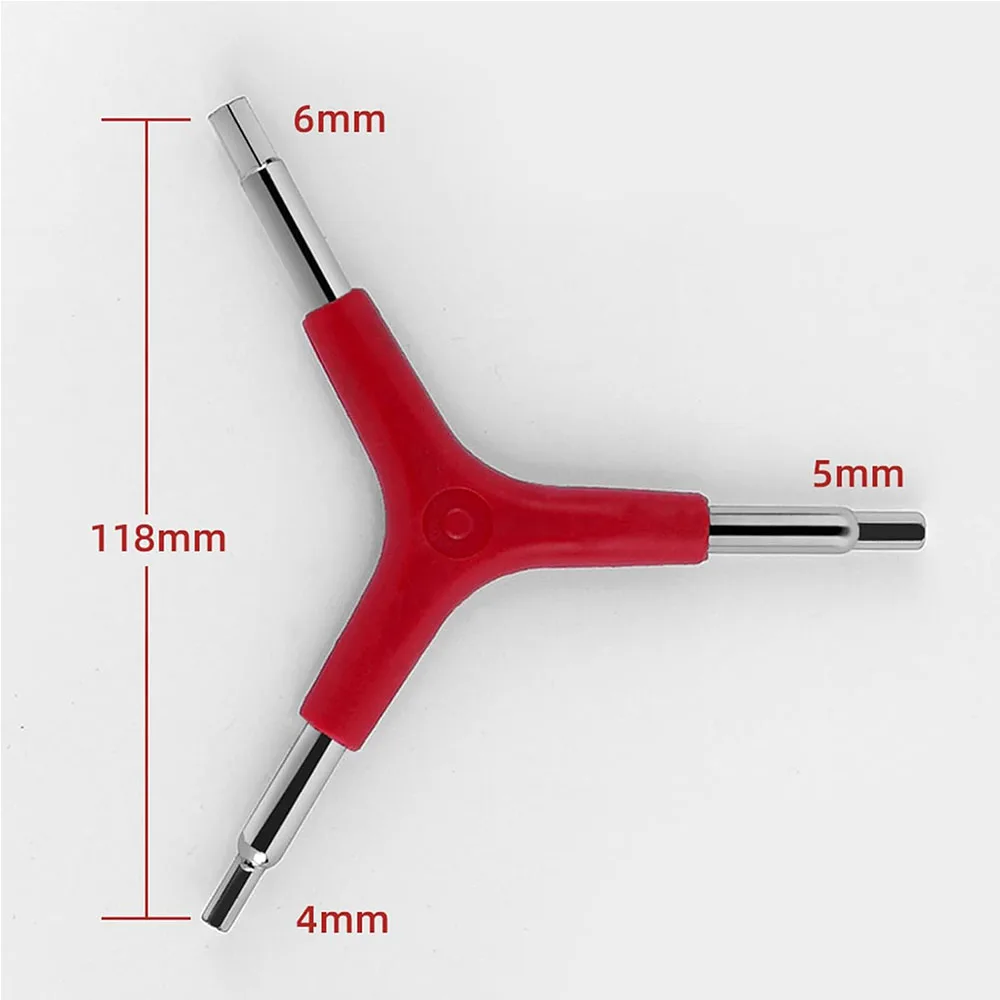 3-drożny klucz sześciokątny w kształcie litery Y Klucz sześciokątny wewnętrzny 4/5/6 mm do użytku na zewnątrz Kemping Kolarstwo Rower górski Narzędzie do naprawy rowerów