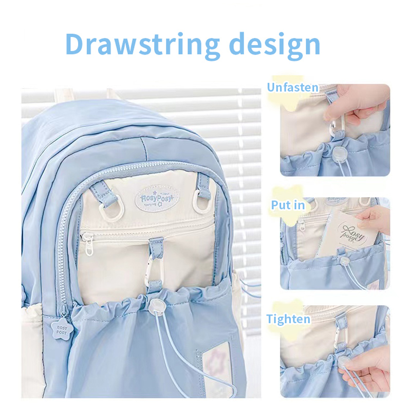 Cream Style Backpack for Students with High Appearance Simple and Cute Design Large Capacity Backpack Lightweight and Painful Ba