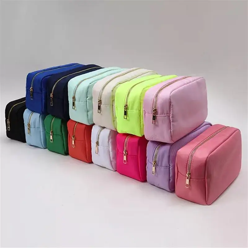 S /M/L/XL 17 สีไนลอนกระเป๋าแต่งหน้ากระเป๋าเครื่องสําอางซิปอุปกรณ์อาบน้ํากระเป๋าสําหรับหญิงสาวกระเป๋าเดินทางของขวัญแต่งหน้ากระเป๋า