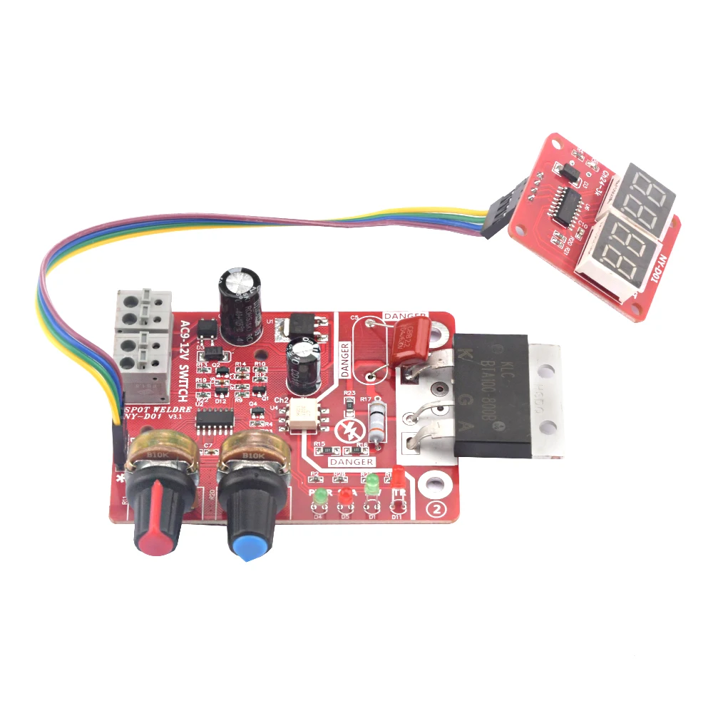 AC9-12V DIY NY-D01 制御ボード 40A/100A スポット溶接機制御ボード溶接機パネル調整時間電流デジタル表示