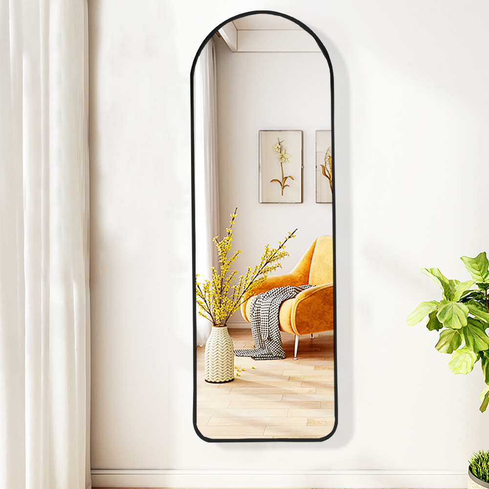 Black/Gold Arch Full Length Wall Mirror