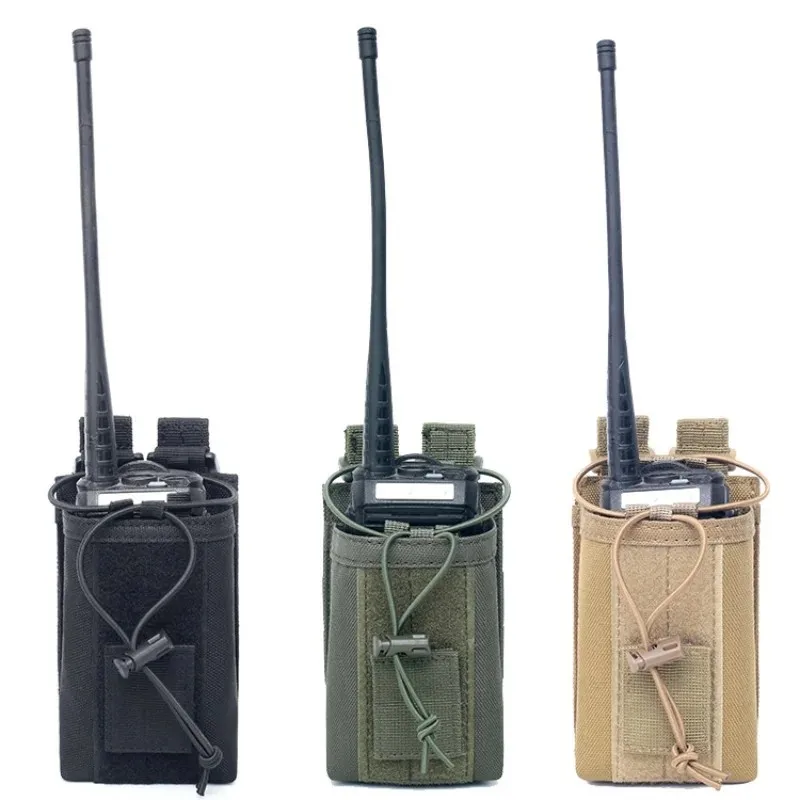 Supporto per radio tattico Custodia per radio Molle Custodia per fondina per radio resistente per walkie-talkie a due vie Attrezzatura da caccia Baofeng