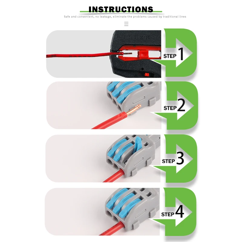 10PCS Quick สายไฟ 1 ในหลาย OUT Universal Splitter สายไฟ Push-in สามารถรวม BUTT Home Terminal BLOCK