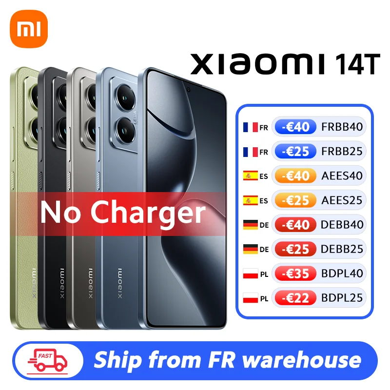 EU-Version Xiaomi 14T 5G Smartphone 50MP Leica Kamera 144Hz AMOLED AI Display MTK Abmessung 8300-Ultra 5000mAh Akku NFC