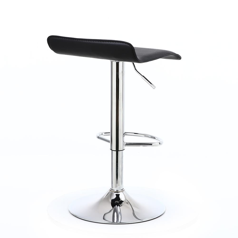KKTONER-Tabouret de Comptoir Réglable en Cuir PU, Ensemble de 2 Barres Carrées, Noir