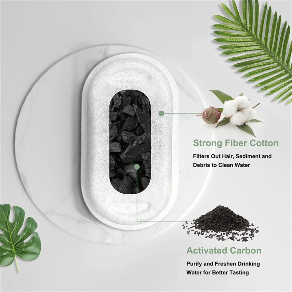 Vervangingsfilters voor kattenwaterfontein Roestvrijstalen dispenser Feeders Waterfontein voor huisdieren Actieve kool vervangen filter