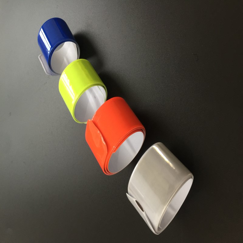 40CM 큰 반사 완장 손목 밴드 슬랩 밴드 다리 스트랩 스포츠 러닝 자전거 타기 안전 가시성을위한 안전 반사판