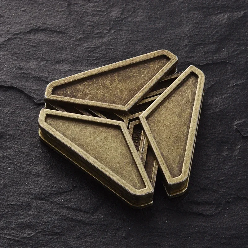 Triangle Lock Puzzle para adultos e crianças, Unwrap Brinquedos, Metal Puzzles, Quebra-cabeças, IQ Games, Educational Toy
