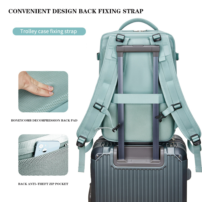 Buylor mochila de viagem feminina 16 polegadas grande capacidade multi-função mala de carregamento usb mochila de bagagem de curta distância