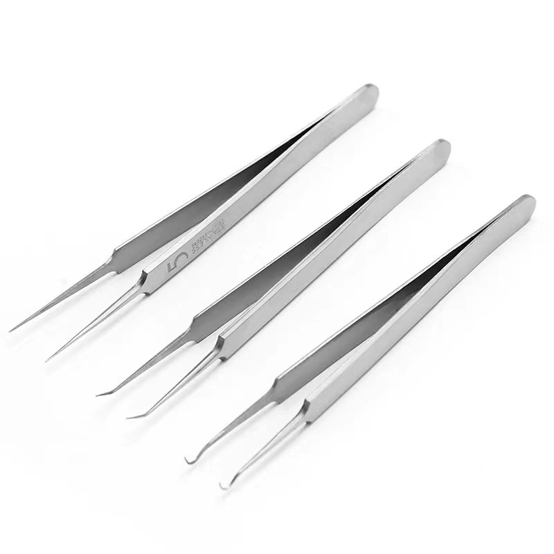 Alemán Ultrafino No. Pinzas con Clip para espinillas y espinillas, 5 celdas, salón de belleza, artefacto especial para raspar y cerrar, herramienta de aguja para acné