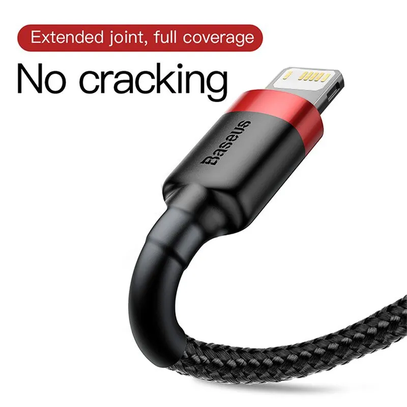 Baseus สาย USB สำหรับ iPhone 14 13 Pro Max, สายชาร์จเร็วสาย USB สำหรับ iPhone 12 Mini Pro MAX และ2.4A ข้อมูล