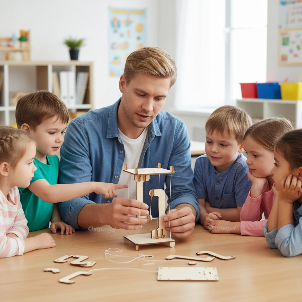 STEM Toys DIY Anti-Gravity Tensegrity Structure Floating Table Wooden Science Physics Building Model Educational Gift for Kids