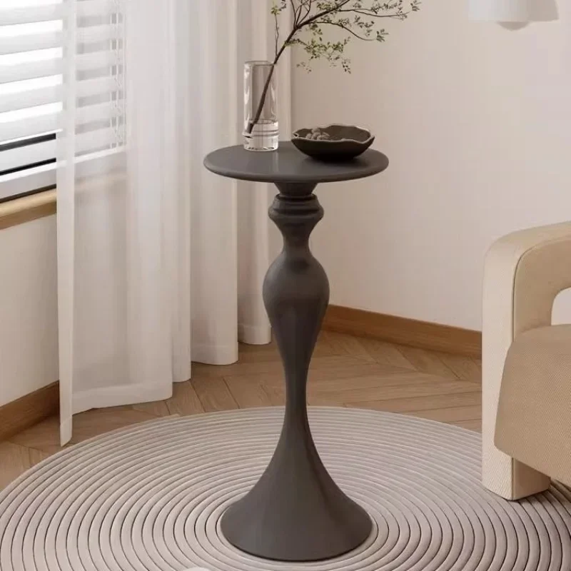 Mesa de centro redonda nórdica, sala de estar de lujo para accesorios de decoración, muebles para el hogar de acero inoxidable, diseño