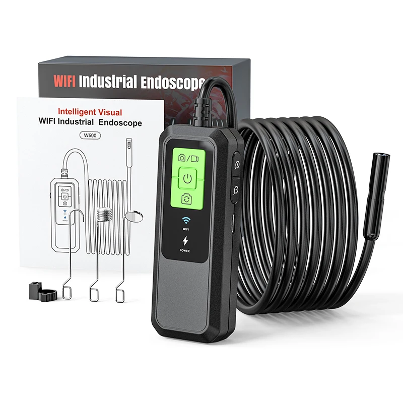 2MP 1080P 8mm WIFI Dual Lens WIFI Endoscope Camera CMOS Borescope Inspection Otoscope Digital Microscope Side-View Front View