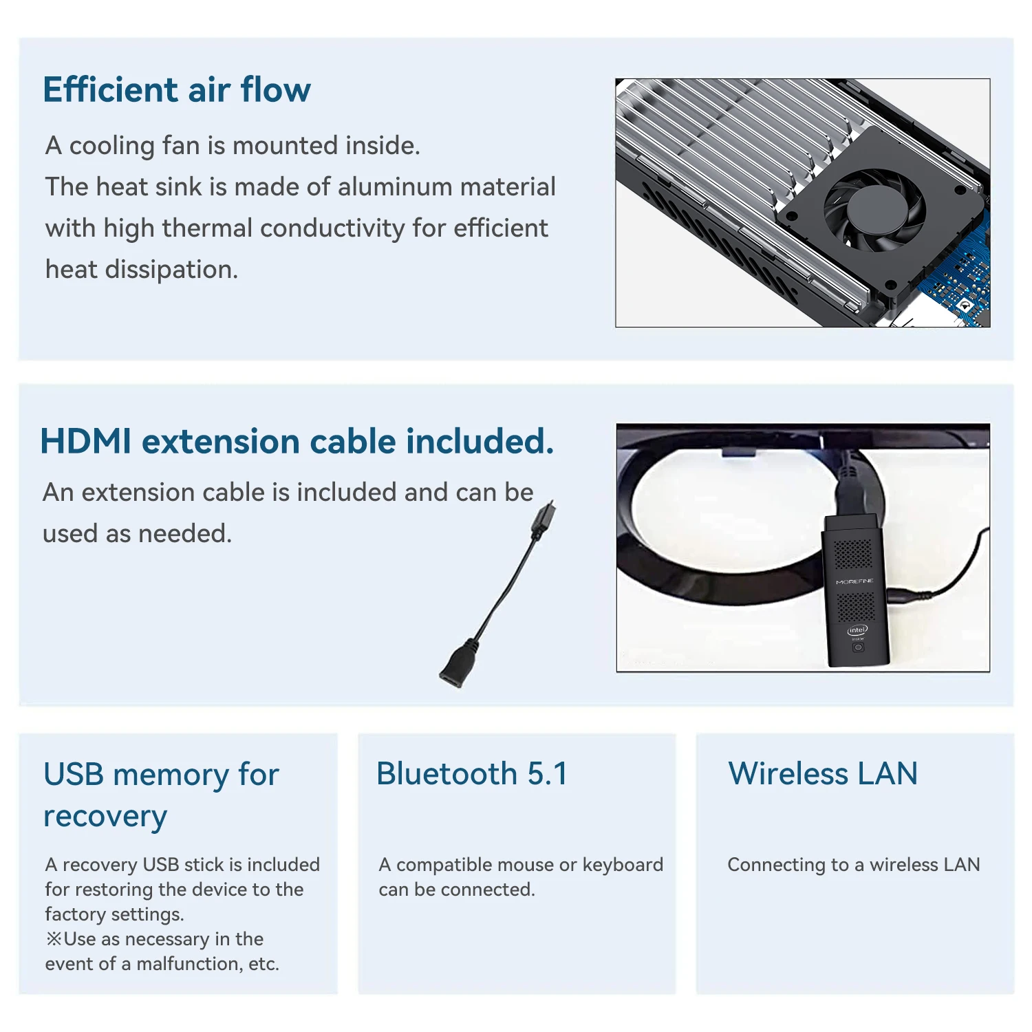 MOREFINE M1K Mini PC Intel Song Tử Hồ J4125 8G DDR4 128GB/256GB Window10 Máy Tính Chơi Game, HDMI Windows11/Ubuntu Minipc Game Thủ