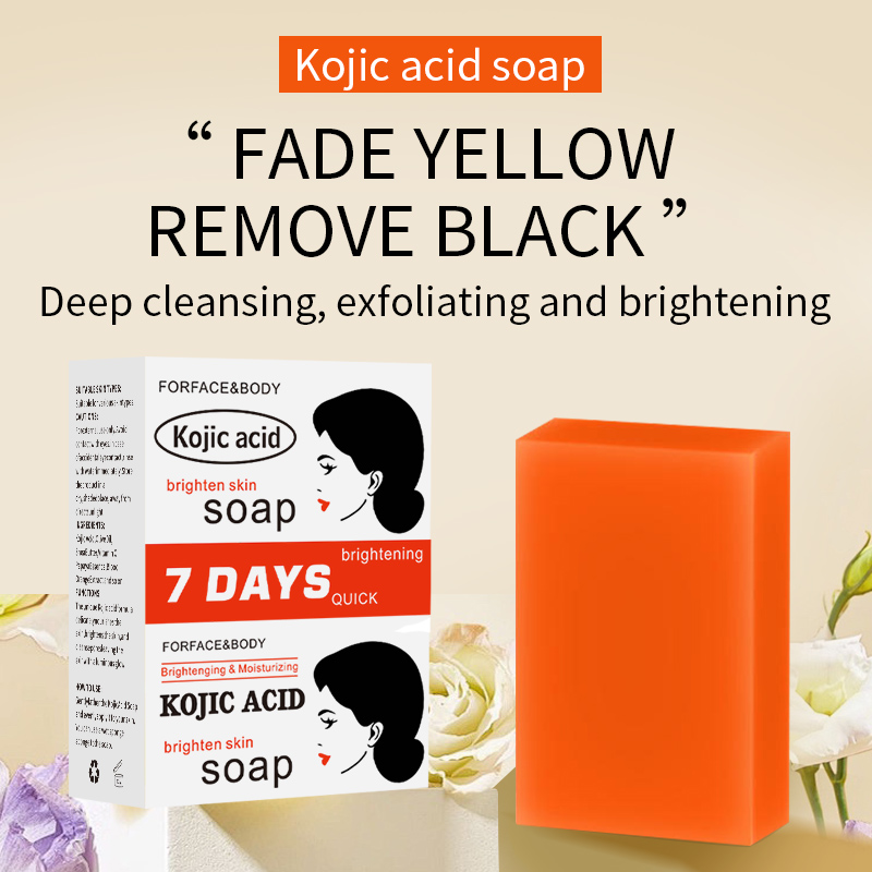 5Pack Kojic Acid Soap Rich in Lemon Kojic Acid for Rough Skin Vitamin C & Papaya Extract Included Dull Skin Improvement