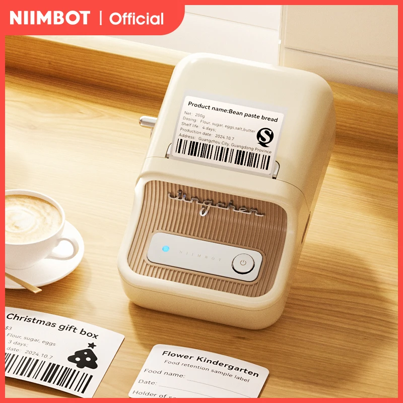 NIIMBOT B21/B1 Draagbare Thermische Printer 1500mAh Draadloze Sticker Printer Met zelfklevende Etiketten Voor Barcode Kleding sieraden