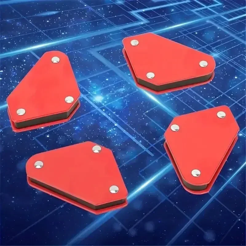 ZEXEF 4PCS Clip di fissaggio magnetica Cravatta Posizionatore di saldatura Accessori per fissatore di saldatura Supporti angolari Arco magnetico di saldatura