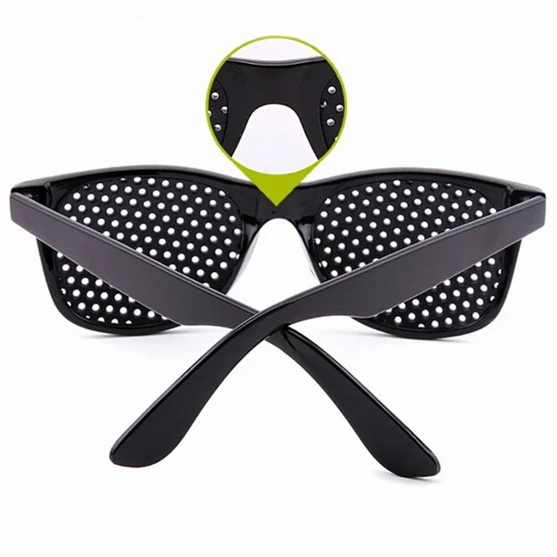Óculos corretivos vestíveis para cuidados com a visão, melhorador estenopeico, óculos com buraco, anti-fadiga, proteção para os olhos, óculos de grau