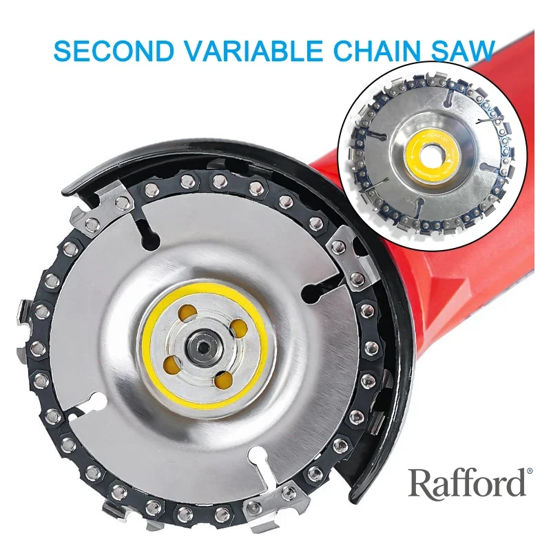 4 Inch 22 Tooth Angle Grinder Dedicated Chain Disc Woodwork Carving Chainsaw Disc Angle Grinding Disc Slotting Saw Blade Tools