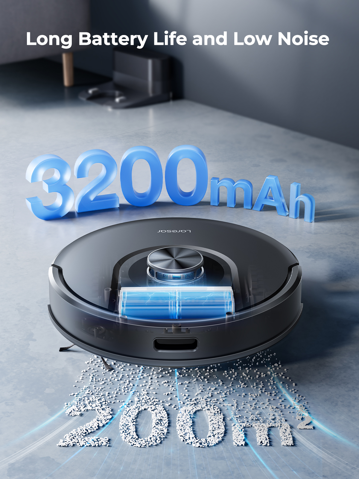 Aspirateur robot Laresar 01, vadrouille, navigation LDS Lidar, cartographie planifiée intelligente, lavage du sol de la maison, tapis, poils d'animaux, nettoyage, 5000Pa