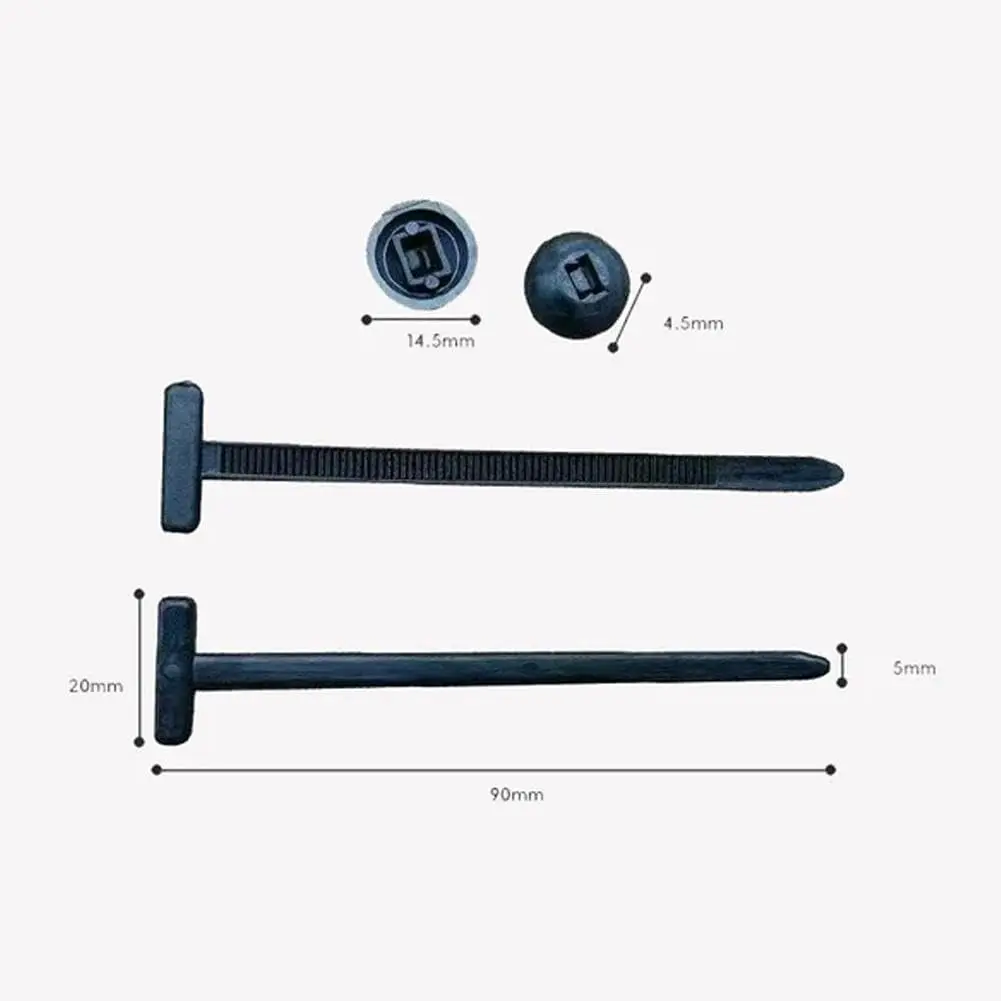 Fibbia universale per fascette per cavi in nylon, porta fascette per carichi pesanti con design a perno e bottoni, fascette per cavi in plastica, elementi di fissaggio per attrezzi, carrozzeria