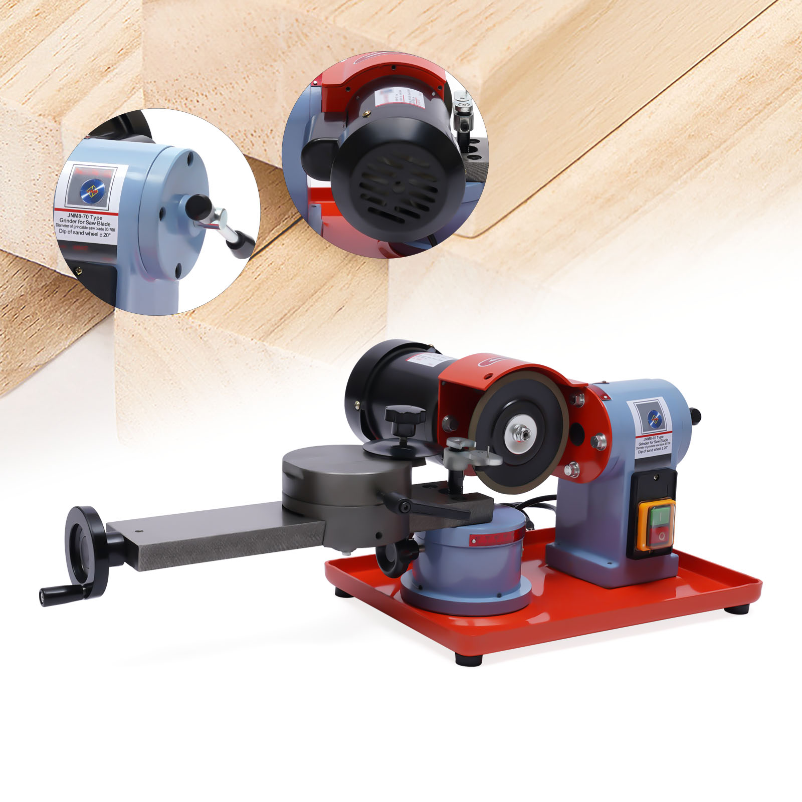 Affûteuse de lame de scie circulaire 250W, 80-700mm, rectifieuse de lame de scie, vitesse réglable
