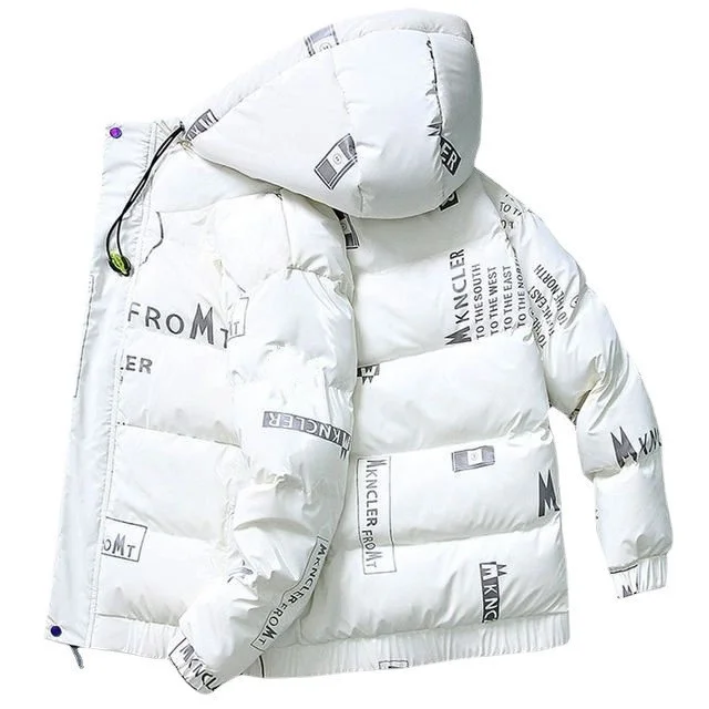 Chaqueta de plumón para hombre, abrigo coreano con capucha, color negro claro, novedad de otoño e invierno, 2024