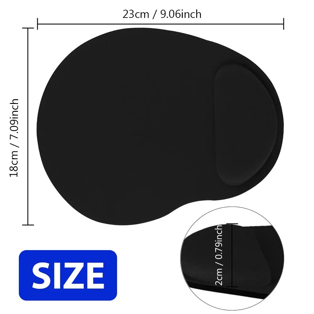 Ergonomic Wrist Rest Mouse Pad Comfortable Wrist Support Non Slip Mice Mat PC Laptop Computer Gamer Soft Solid Color Mousepad