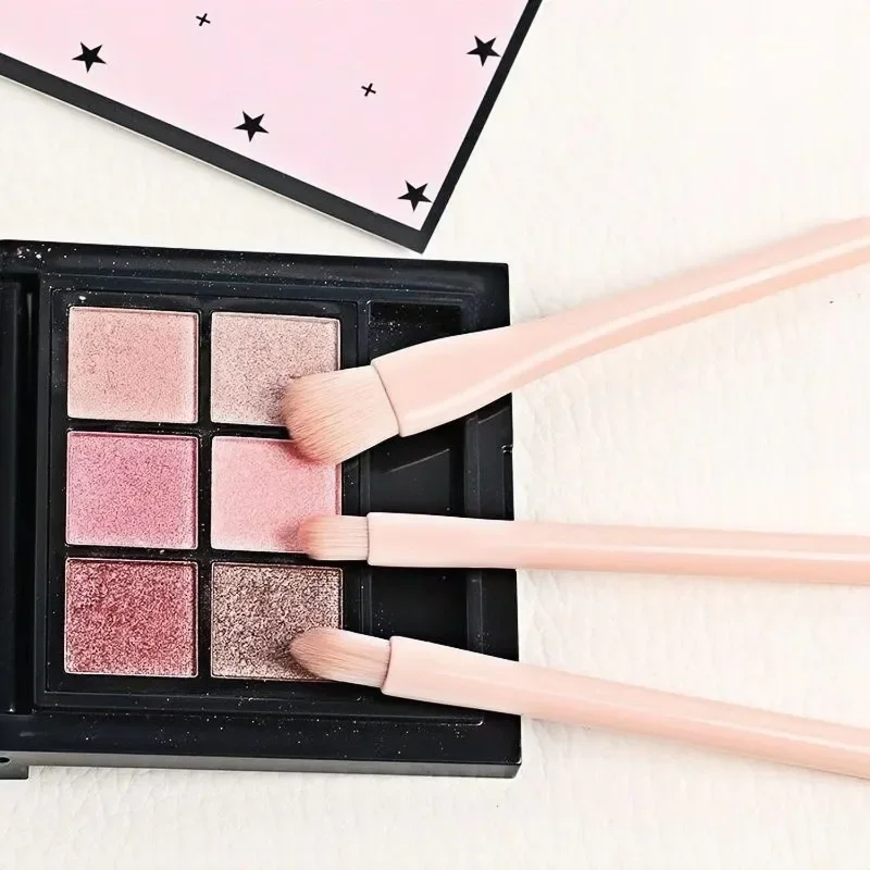 Brocha de maquillaje multifuncional retráctil portátil, brocha para colorete con tapa, juego de brochas para sombra de ojos en polvo suelto 4 en 1, Mini brocha suave