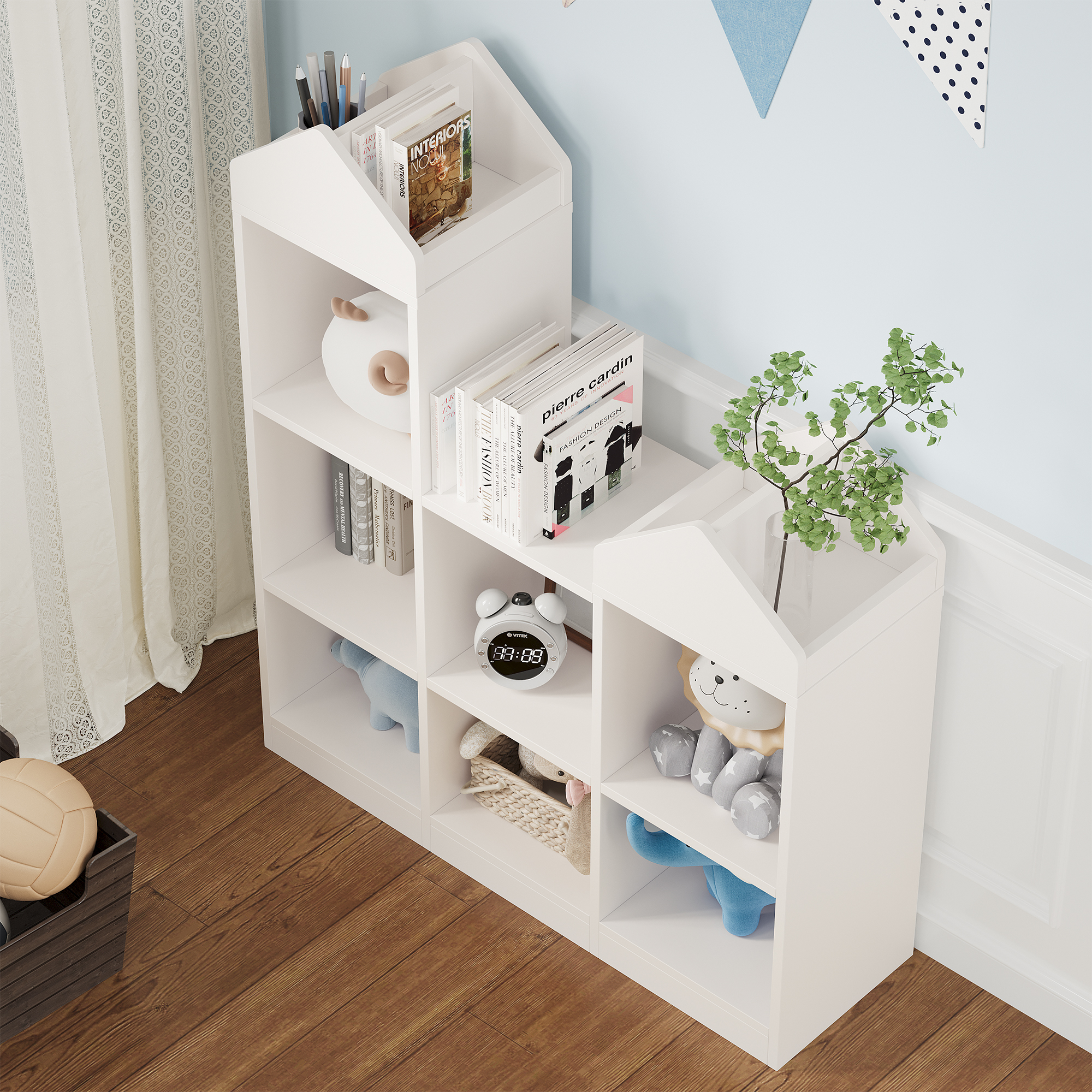 Spielzeug-Aufbewahrungsorganisator, 7 cm, Kinder-Bücherregal, Bücherregal, Kleinkinder, Spielhaus, Schrankregal für Jungen und Mädchen, Zimmer, Spielzimmer