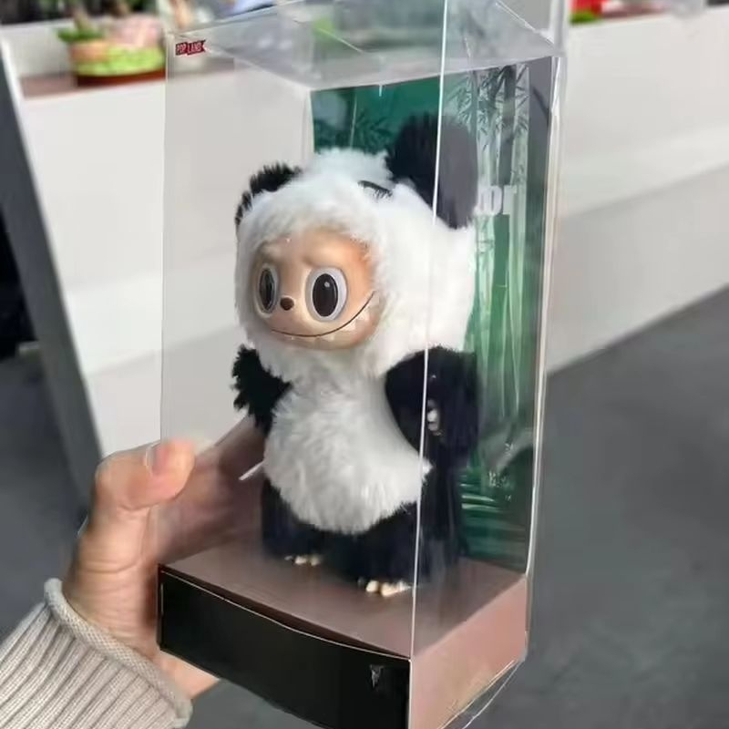 Labubu Panda Mentor serie caja ciega muñeca de vinilo lindo adorno de moda llavero recogido 1:1 réplica regalo de cumpleaños de alta calidad