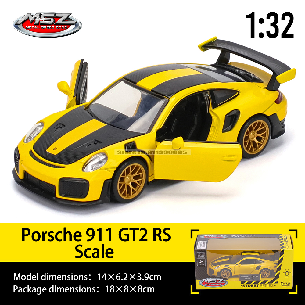 MSZ 1:32 Porsche 911 GT3 RS Audi, BMW, Nissan molde de coche serie de decoración de fundición a presión herramientas de juguete regalo Fabricación de aleaciones