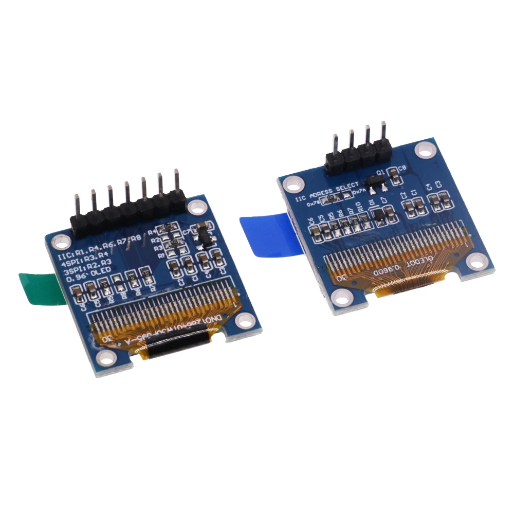 Módulo de pantalla OLED de 4 pines, 7 pines, Color blanco y azul, 0,96 pulgadas, 128X64, amarillo y azul, para Arduino, 0,96 ", IIC, I2C, SPI, comunicación