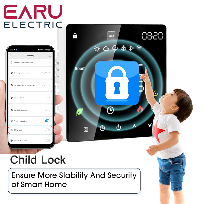 Tuya WiFi Smart Thermostat เครื่องทําความร้อนใต้พื้นไฟฟ้า TRV หม้อต้มแก๊สน้ําอุณหภูมิเสียงรีโมทคอนโทรลสําหรับ Google Home Alexa