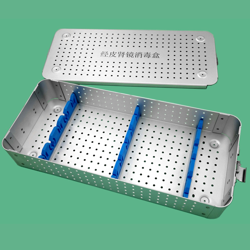 Aluminum alloy sterilization box for semi rigid ureteroscope urology department