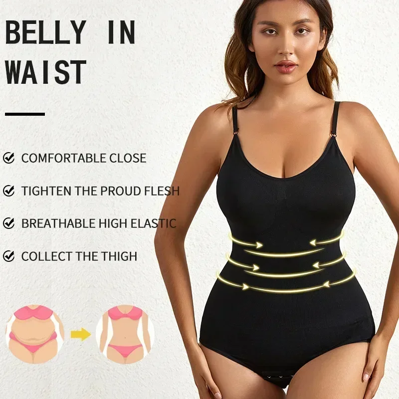 Body moldeador sólido sin costuras de 1 pieza, moldeador de cuerpo más delgado para levantamiento de glúteos y Control de barriga, ropa interior y ropa moldeadora para mujer